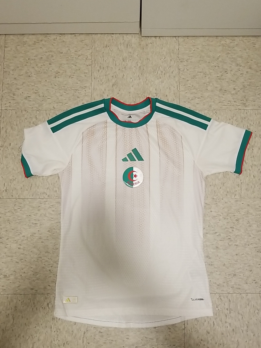adidas White and Green National Team Football Jersey